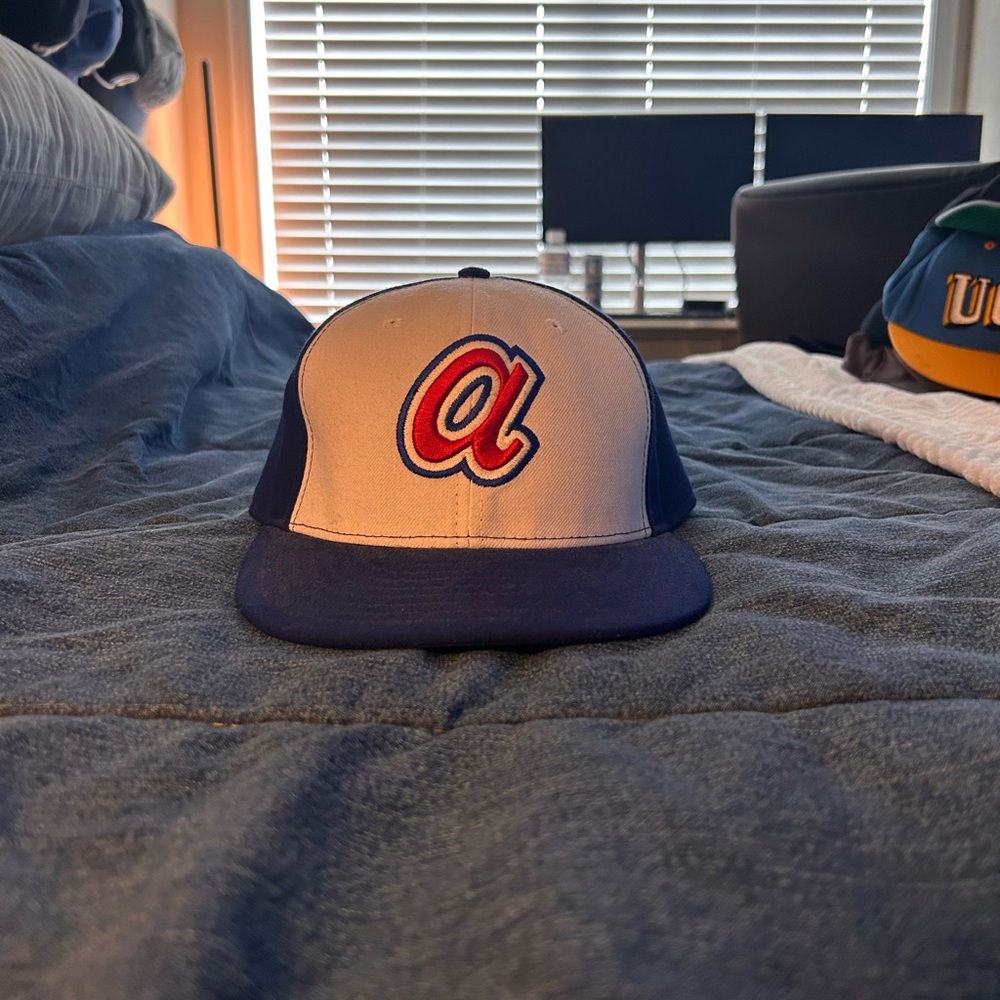 Navy and White Baseball Cap